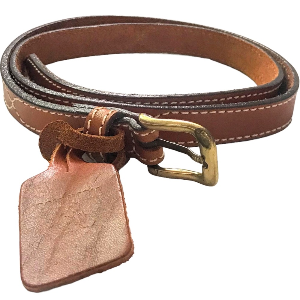 Genuine Leather Belt Made in Brazil Saddle Brown Stitched Size 36 Never Worn